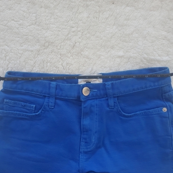Current Elliott Nautical Blue Boyfriend Cut Off Denim Shorts $178 Size 26. - Picture 5 of 13